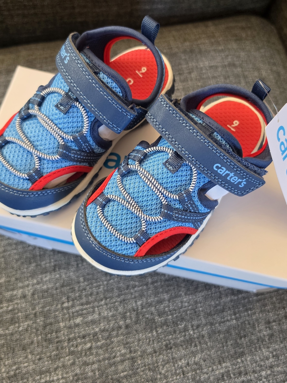 Carter's Blue and Red Kids' Mesh Sandals